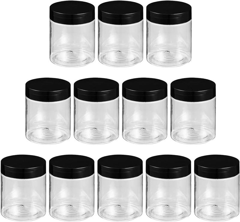 VILLCASE 12Pcs 140Ml Plastic Cosmetic Jars with Lids for Face Cream Lotion and Travel Storage - Image 1